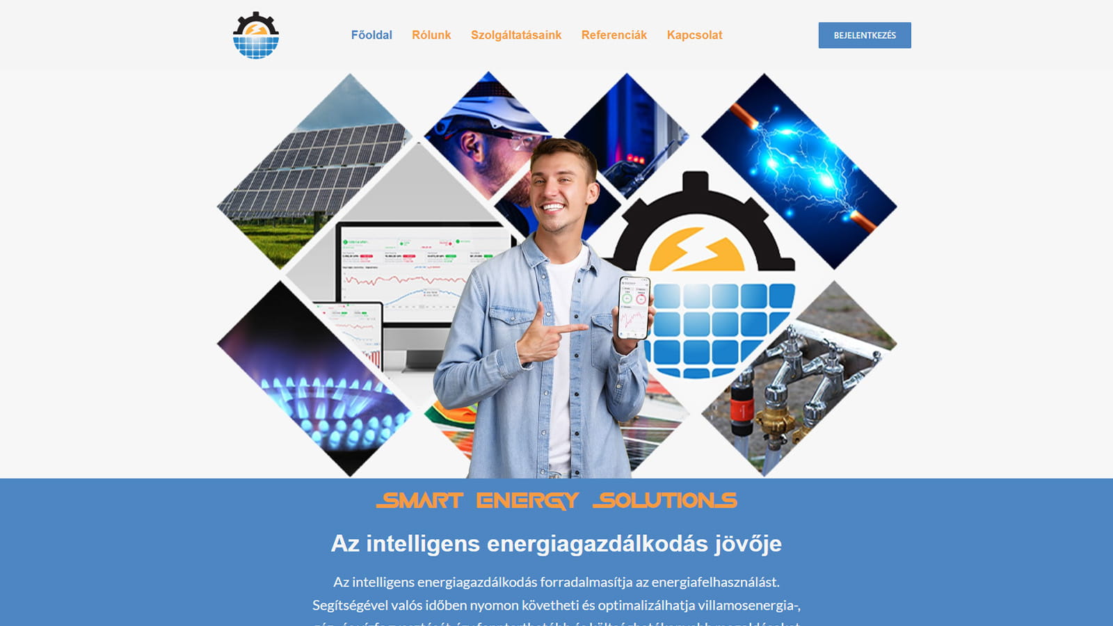 Smart Energy Solutions céges honlap képernyőképe